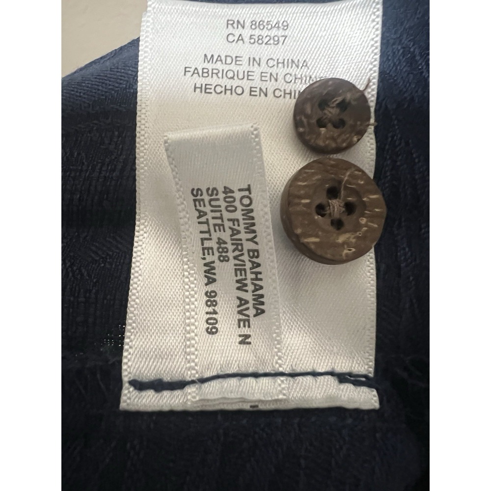 Tommy Bahama 100% Silk All Over Print Tropic Floral Short Sleeve Navy Blue 3XL - Picture 9 of 9